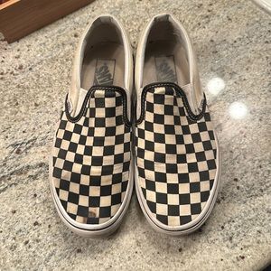 Black/White Checker Vans 8.5